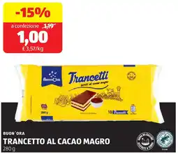 ALDI BUON'ORA trancetto al cacao magro offerta