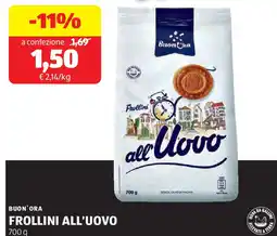 ALDI BUON'ORA frollini all'uovo offerta