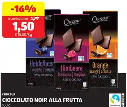 ALDI CHOCEUR Cioccolato noir alla frutta offerta