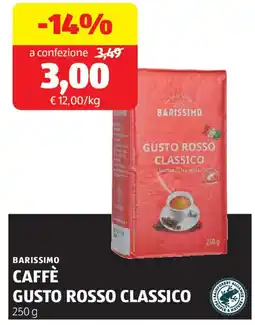ALDI BARISSIMO Caffè gusto rosso classico offerta