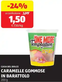 ALDI CASA DEL DOLCE caramelle gommose in barattolo offerta