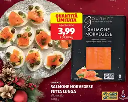ALDI GOURMET Salmone norvegese fetta lunga affumicato offerta