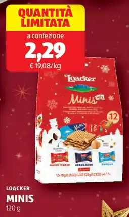 ALDI LOACKER minis offerta
