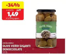 ALDI CUCINA NOBILE olive verdi giganti denocciolate offerta