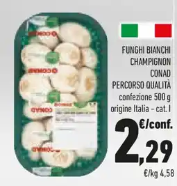 Conad Funghi bianchi champignon CONAD PERCORSO QUALITÀ offerta