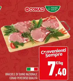 Conad Braciole di suino nazionale CONAD PERCORSO QUALITÀ offerta