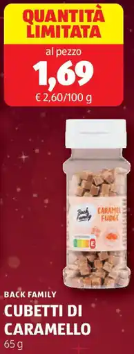 ALDI BACK FAMILY Cubetti di caramello offerta