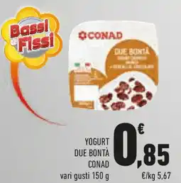 Conad Yogurt due bontà CONAD offerta