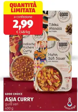 ALDI GOOD CHOICE Asia curry gusti vari offerta