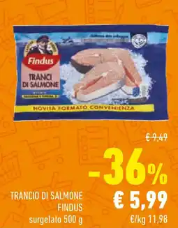 Conad Trancio di salmone FINDUS offerta