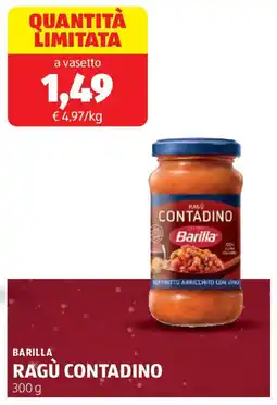 ALDI BARILLA Ragù contadino offerta