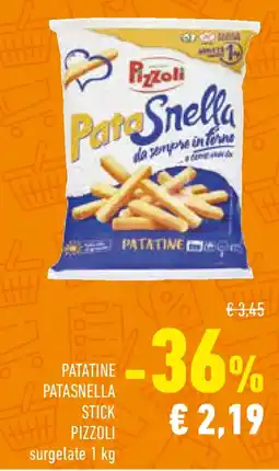 Conad Patatine patasnella stick PIZZOLI offerta