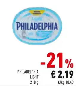 Conad Philadelphia light offerta