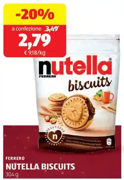 ALDI Ferrero NUTELLA BISCUITS offerta