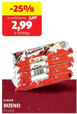 ALDI KINDER BUENO offerta