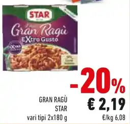 Conad Gran ragù STAR offerta