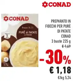 Conad Preparato in fiocchi per purè di patate CONAD offerta