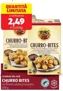 ALDI TESOROS DEL SUR Churro bites caramello salato/cioccolato offerta