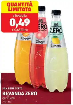ALDI SAN BENEDETTO bevanda zero offerta