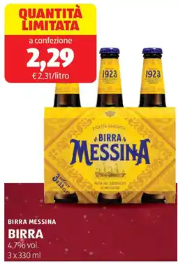 ALDI BIRRA MESSINA birra 4,7% vol. offerta