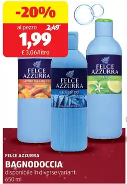 ALDI FELCE AZZURRA Bagnodoccia disponibile in diverse varianti offerta
