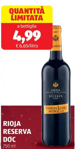 ALDI Rioja reserva doc offerta