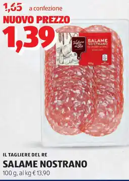 ALDI IL TAGLIERE DEL RE Salame nostrano offerta