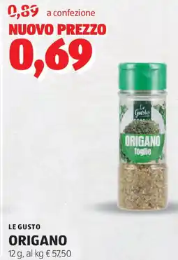 ALDI LE GUSTO Origano offerta