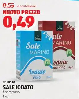 ALDI LE GUSTO Sale iodato fino/grosso offerta