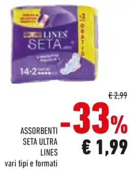 Conad Assorbenti seta ultra LINES offerta