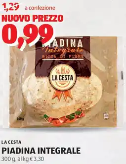 ALDI LA CESTA Piadina integrale offerta