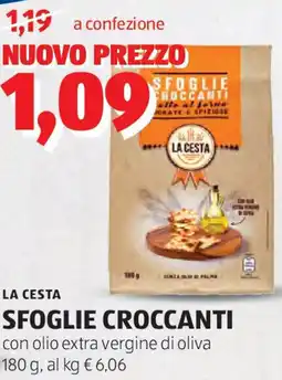 ALDI LA CESTA Sfoglie croccanti con olio extra vergine di oliva offerta