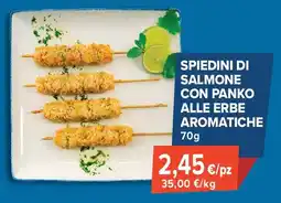 Sapore di Mare Spiedini di salmone con panko alle erbe aromatiche offerta