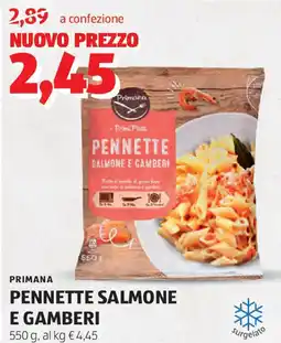 ALDI PRIMANA pennette salmone e gamberi offerta
