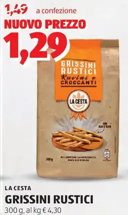 ALDI LA CESTA grissini rustici offerta
