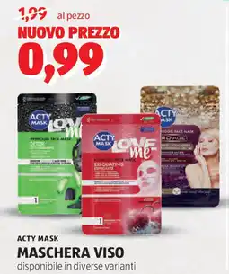 ALDI ACTY MASK Maschera viso disponibile in diverse varianti offerta