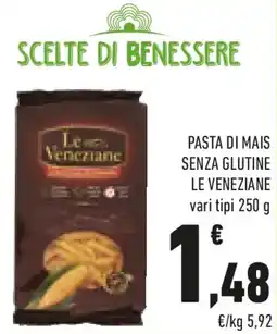 Conad Pasta di mais senza glutine LE VENEZIANE offerta