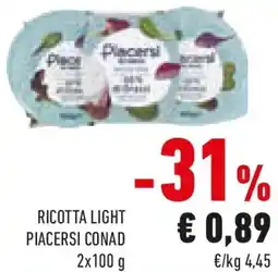 Conad Ricotta light piacersi CONAD offerta