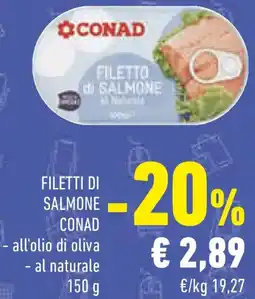Conad Filetti di salmone CONAD offerta