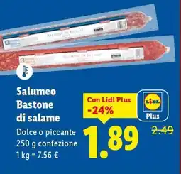 Lidl Salumeo Bastone di salame offerta
