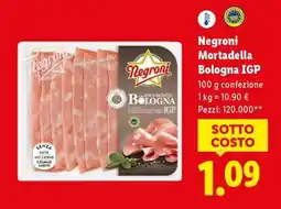 Lidl Negroni Mortadella Bologna IGP offerta