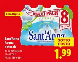 Lidl Sant'Anna ACQUA NATURALE offerta