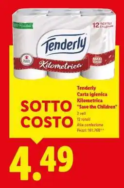 Lidl Tenderly Carta igienica Kilometrica offerta