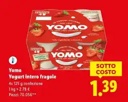 Lidl Yomo Yogurt intero fragole offerta