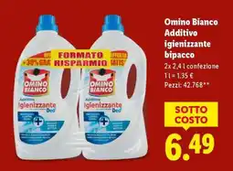 Lidl Omino Bianco Additivo igienizzante bipacco offerta