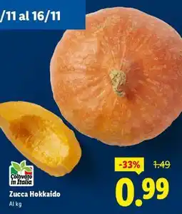 Lidl Zucca Hokkaido offerta