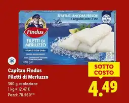 Lidl Capitan Findus Filetti di Merluzzo offerta