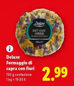 Lidl Deluxe Formaggio di capra con fiori offerta