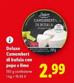Lidl Deluxe Camembert di bufala con pepe e lime offerta