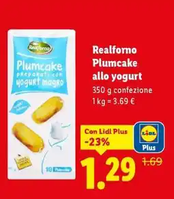 Lidl Realforno Plumcake allo yogurt offerta